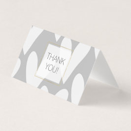 グレー白ハート結婚ズサンキュー