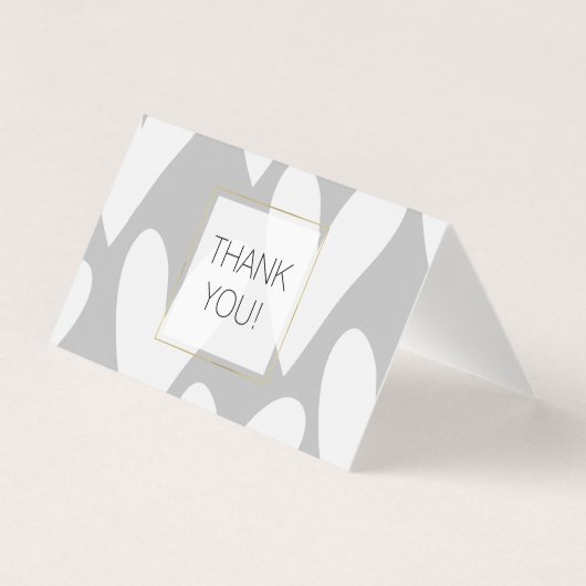 グレー白ハート結婚ズサンキュー (正面)