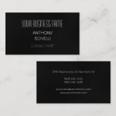 グレー白パタモダンーン魅力的名刺 名刺 (正面/裏面)