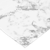 グレー白大理石石模様テーブルランナー ショートテーブルランナー (コーナー)