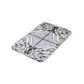 グレー白黒のカーリー抽象芸術パターン バスマット (アングル)