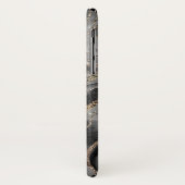 グレー白黒アゲート金ゴールドグリッターグラム#1 Case-Mate iPhoneケース (裏面/左)