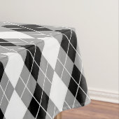グレー白黒アーガイルダイヤモンドデザイン テーブルクロス (インサイチュ)