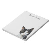 グレー白黒キティキャット ノートパッド (回転)