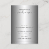 グレー白黒グラデーションジュエリー表示カード 名刺 (裏面)