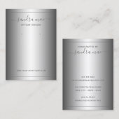 グレー白黒グラデーションジュエリー表示カード 名刺 (正面/裏面)