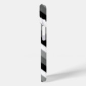 グレー白黒ストライプデザイン Case-Mate iPhoneケース (裏面 / 左)