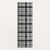 グレー白黒フランネルプレイドタータンチェックデザイン ヨガマット (正面)