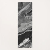 グレー白黒マーブルアゲートシルバーグリッター#1 ヨガマット (正面)