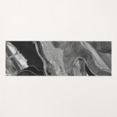 グレー白黒マーブルアゲートシルバーグリッター#1 ヨガマット (正面(横))