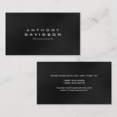 グレー白黒モダン澄ん名刺 名刺 (正面/裏面)