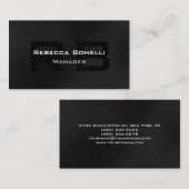 グレー白黒モノグラムマネージャー名刺 名刺 (正面/裏面)