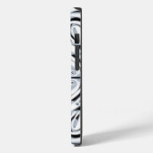 グレー白黒曲線抽象芸術パターン Case-Mate iPhoneケース (裏面 / 左)
