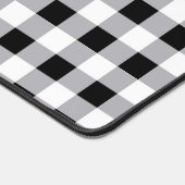 グレー白黒格子模様 デスクマット (コーナー)