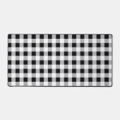 グレー白黒格子模様 デスクマット (正面)