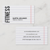 グレー白黒紙ライン名刺 名刺 (正面/裏面)