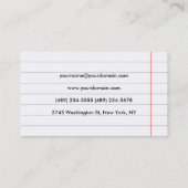 グレー白黒紙ライン名刺 名刺 (裏面)