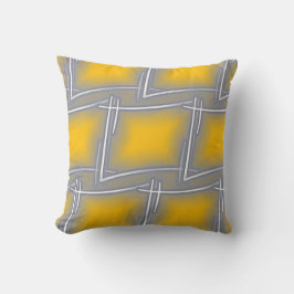 グレー矩形抽象芸術アート クッション