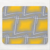 グレー矩形抽象芸術アート マウスパッド (正面)