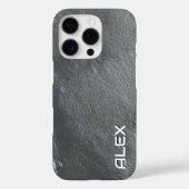 グレー石板テクスチャiPhoneケース Case-Mate iPhoneケース (裏面)