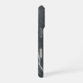 グレー石板テクスチャiPhoneケース iPhoneケース (右側面)