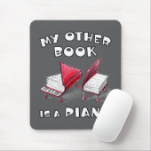 グレー私の他の本はピアノのポートレートオリエンテーション マウスパッド (マウス)