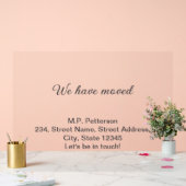 グレー私ミニマルたちは移動した名前アドレスの追加文字 アクリルサイン (ウェディング)