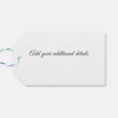 グレー私ミニマルたちは移動した名前アドレスの追加文字 ギフトタグ (裏面横)