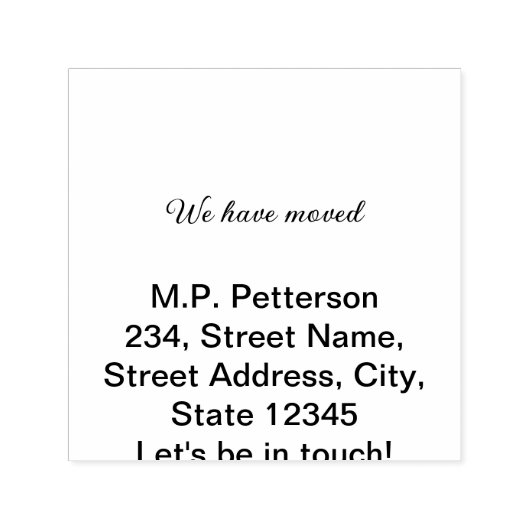 グレー私ミニマルたちは移動した名前アドレスの追加文字 セルフインキングスタンプ (デザイン)