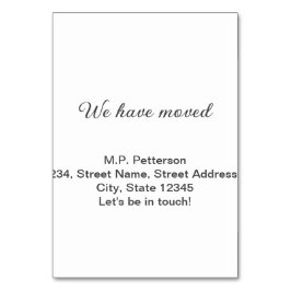 グレー私ミニマルたちは移動した名前アドレスの追加文字 テーブルナンバー