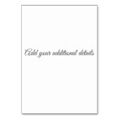 グレー私ミニマルたちは移動した名前アドレスの追加文字 テーブルナンバー (裏面)