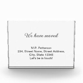 グレー私ミニマルたちは移動した名前アドレスの追加文字 フォトブロック