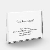 グレー私ミニマルたちは移動した名前アドレスの追加文字 フォトブロック (左)