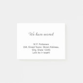 グレー私ミニマルたちは移動した名前アドレスの追加文字 ポストイット (正面)