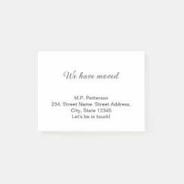 グレー私ミニマルたちは移動した名前アドレスの追加文字 ポストイット