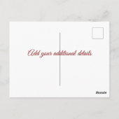 グレー私ミニマルたちは移動した名前アドレスの追加文字 ポストカード (裏面)