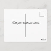 グレー私ミニマルたちは移動した名前アドレスの追加文字 ポストカード (裏面)