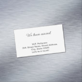 グレー私ミニマルたちは移動した名前アドレスの追加文字 マグネット名刺 (インサイチュ)