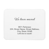 グレー私ミニマルたちは移動した名前アドレスの追加文字 マグネット (横)