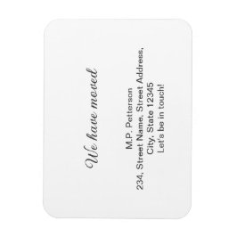 グレー私ミニマルたちは移動した名前アドレスの追加文字 マグネット