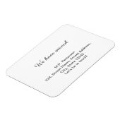 グレー私ミニマルたちは移動した名前アドレスの追加文字 マグネット (左側)