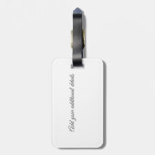 グレー私ミニマルたちは移動した名前アドレスの追加文字 ラゲッジタグ (裏面縦)