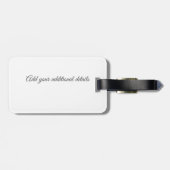 グレー私ミニマルたちは移動した名前アドレスの追加文字 ラゲッジタグ (裏面横)