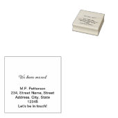 グレー私ミニマルたちは移動した名前アドレスの追加文字 ラバースタンプ (押印)