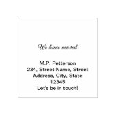 グレー私ミニマルたちは移動した名前アドレスの追加文字 ラバースタンプ (インプリント)