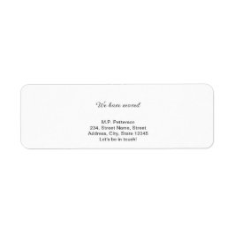 グレー私ミニマルたちは移動した名前アドレスの追加文字 ラベル