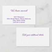 グレー私ミニマルたちは移動した名前アドレスの追加文字 名刺 (正面/裏面)