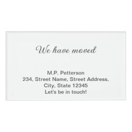 グレー私ミニマルたちは移動した名前アドレスの追加文字 名札