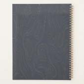 グレー空白の抽象芸術パーソナライズされたプランナー プランナー手帳 (裏面)