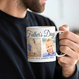 グレー系おしゃれな父の日フォトギフト コーヒーマグカップ
